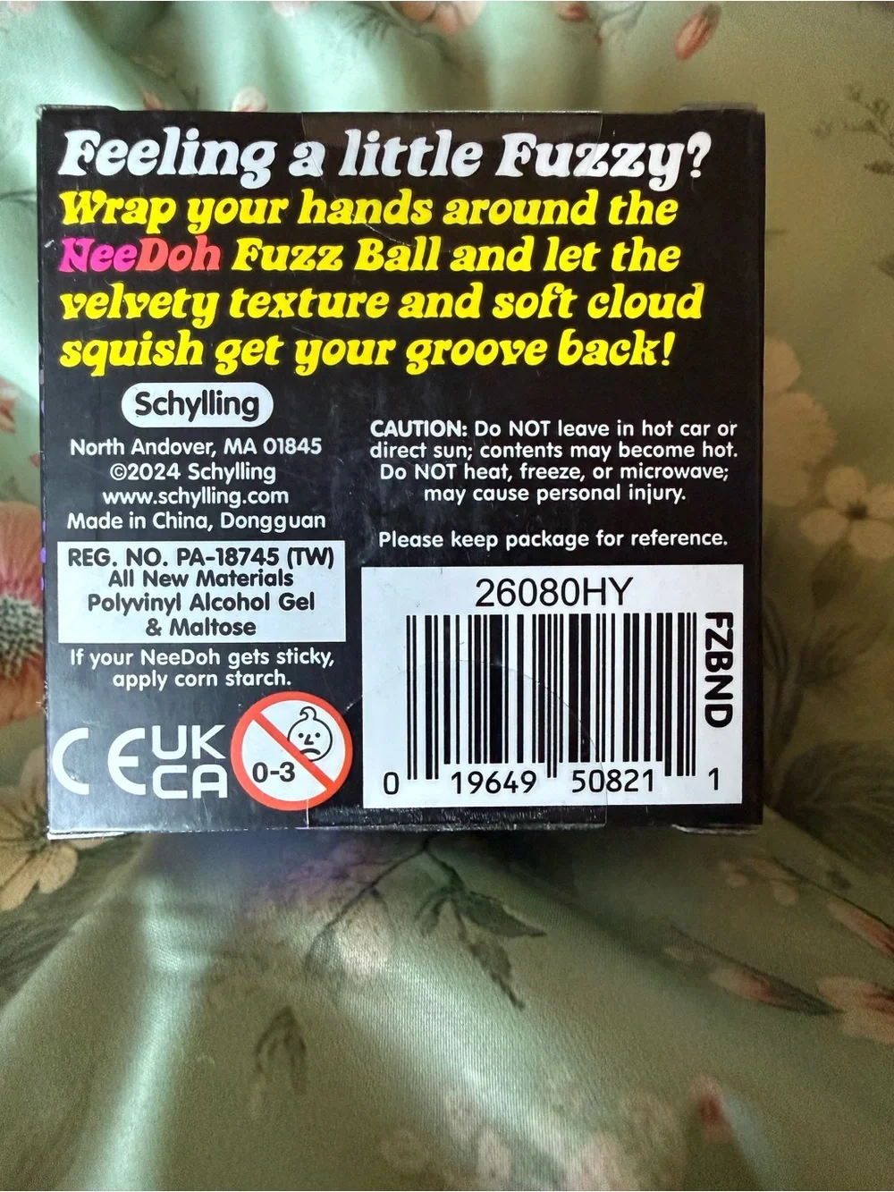 Nee Doh Fuzz Ball Velvet Squeeze - Purple
